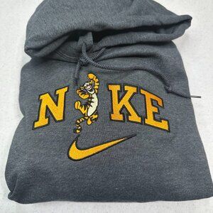 Nike Tigger HOODIE Embroidered Adult Unisex Hooded Sweatshirt Winnie Pooh